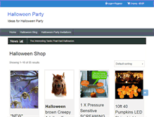 Tablet Screenshot of halloweenpartyconcepts.com